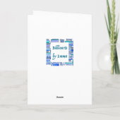 Roze & Blauwe Bookstack Kaart (Achterkant)