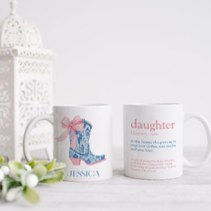  Roze & Blauwe Chinoiserie Bow Daughter Koffiemok