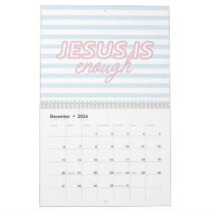 Roze Blauwe Coquette Christelijke Bijbelcitaat Kalender