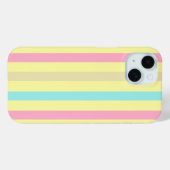Roze, blauwe en bruine strepen op geel Case-Mate iPhone case (Achterkant (horizontaal))