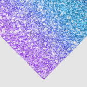 Roze, blauwe en paarse gradiënt glitter textuur tissuepapier (Detail)