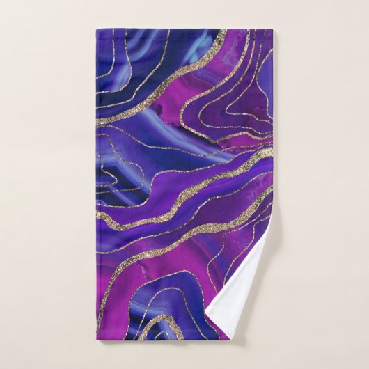 Roze blauwe galaxy Nebula Agate Glitter Glam #1  Bad Handdoek (Handdoek)