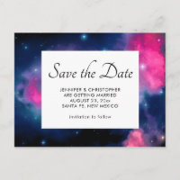 Roze & Blauwe Galaxy & Sterren Abstract Save the D