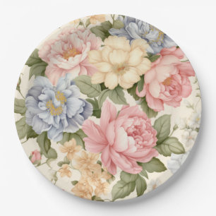 Roze Blauwe Gele Bloemen Papieren Bord