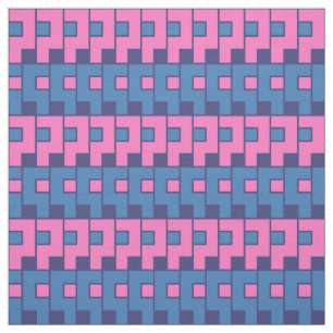Roze blauwe geometrische stof