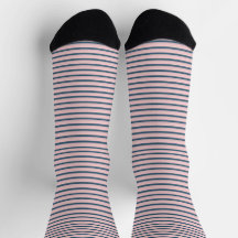 Roze & Blauwe Gestreepte Retro Coole Klassieke Mod