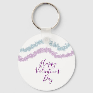 roze blauwe glitter glans gelukkige Valentijnsdag Sleutelhanger
