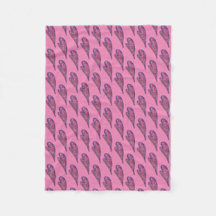 Roze blauwe glitter Harten Kunst Vleece Throw Blan Fleece Deken