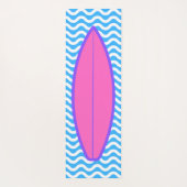 Roze blauwe golven die op Yoga Mat overleven (Achterkant)