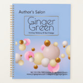 Roze blauwe gouden ballonnen planner (Voorkant)