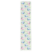 Roze Blauwe Groene Golf Preppy Korte Tafelloper (Voorkant)