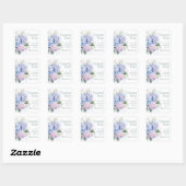 Roze Blauwe Hydrangeas 65e Verjaardagsfeest Dank u Vierkante Sticker (Vel)