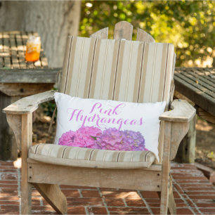 Roze blauwe hydrangeas elegante roze paarse bloeme buitenkussen