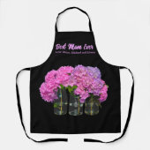 Roze blauwe hydrangeas roze moerasjars, beste moed schort (Voorkant)