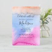 Roze blauwe kleurstof kaart (Staand voorkant)