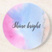 Roze blauwe kleurstof zandsteen onderzetter (Voorkant)