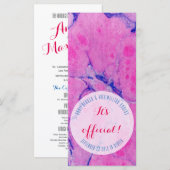 Roze Blauwe Marmer Kaarten (Voorkant / Achterkant)