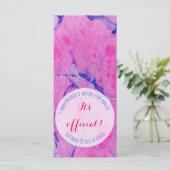 Roze Blauwe Marmer Kaarten (Staand voorkant)