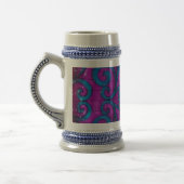Roze Blauwe Motif 22 oz Stein Bierpul (Links)