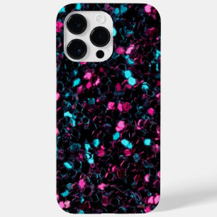 Roze blauwe mozaïekglitter Case-Mate iPhone 14 pro max hoesje