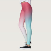 Roze blauwe ombre gradiënt leggings (Links)