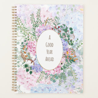 Roze Blauwe paarse Hortensia Arrangement 1 Patroon Planner