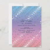 Roze blauwe Paarse regenbooggradiënt Afstuderen Fo Aankondiging (Achterkant)