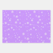 Roze blauwe Paarse snowflakes kerstFeestdagen Inpakpapier Vel (Voorkant 3)