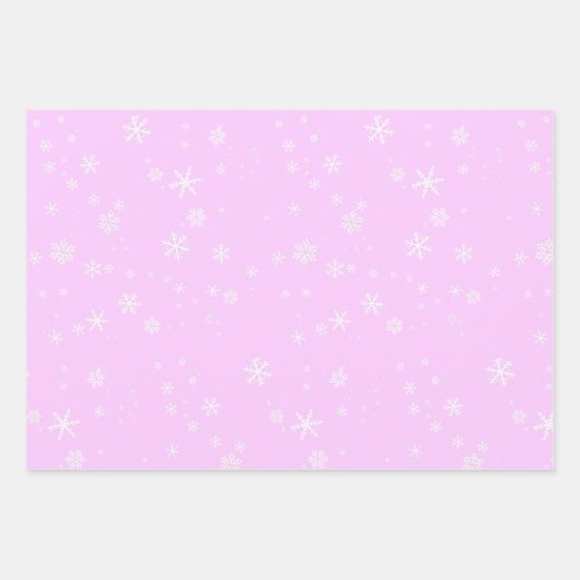 Roze blauwe Paarse snowflakes kerstFeestdagen Inpakpapier Vel (Voorkant)