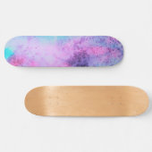 roze blauwe Paarse Waterverf kunst Skateboard (Horizontaal)