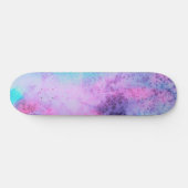 roze blauwe Paarse Waterverf kunst Skateboard (Horizontaal)
