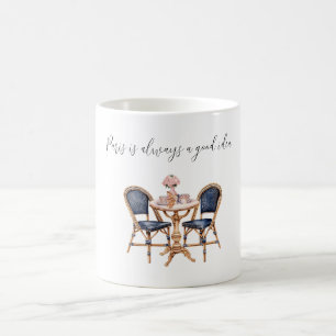 Roze Blauwe Paris Tafel Baguettes Koffiemok