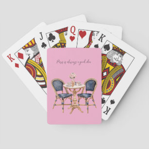Roze Blauwe Paris Tafel Baguettes Pokerkaarten