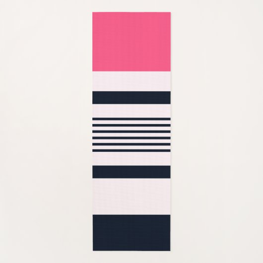 Roze blauwe pastbanden yogamat (Voorkant)