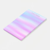 Roze blauwe pastelgradiënt waterverf aangepaste na post-it® notes (Schuin)