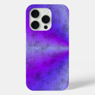 Roze Blauwe Regenboog in Elephant Skin Leather Opt iPhone 15 Pro Case