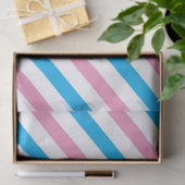 Roze blauwe streep toont het weefsel van de partij tissuepapier (Geschenk)