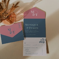 Roze & Blauwe Suikerspin Bruiloft |