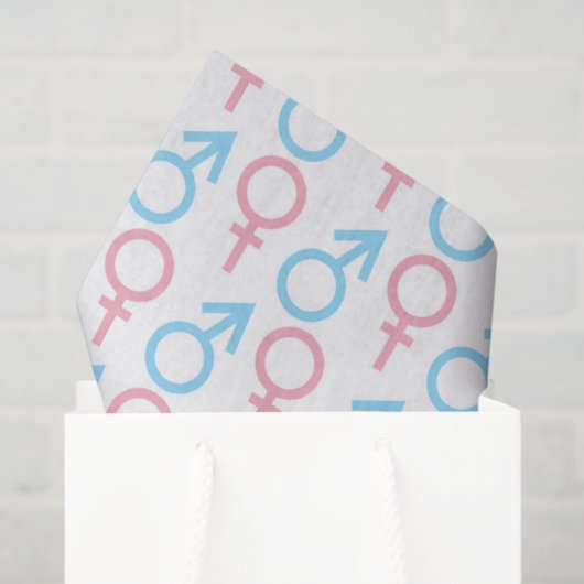 Roze blauwe unisex patroon weefsel tissuepapier (Cadeauzakje)