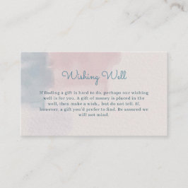 Roze Blauwe Waterverf die goed Behuizing Kaart wen