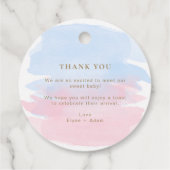 Roze blauwe Waterverf Pop wanneer ze een label Pop (Achterkant)