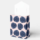 Roze blauwe Waterverf Roos wijnstokken bruiloft Bedankdoosjes (Geopend)