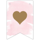 Roze blauwe Waterverf Welkomstwoord Baby-inktvlagg Vlaggetjes (Eerste vlag)