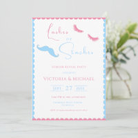 Roze & Blauwe Wimpers Of Staches Geslachtsonthulli
