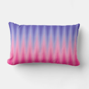 Roze blauwe ZigZag Ikat Print Kussen