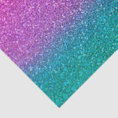 Roze Blauwgroen Aqua Blue en Paarse Sparkly Glitte Tissuepapier (Detail)