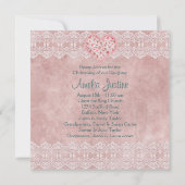  Roze Blauwgroen Baby Meisje Foto Doop Kaart (Achterkant)