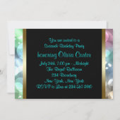 Roze Blauwgroen Blue Bubbles Sweet Sixteen Birthda Kaart (Achterkant)