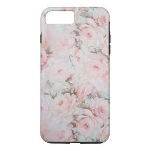  roze blauwgroen elegante rozen 	iPhone 8 plus / 7 plus hoesje