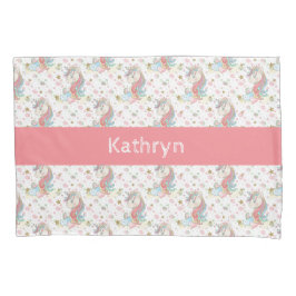 Roze Blauwgroen Gele Eenhoorn Kleurrijk Kussensloop